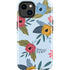 Blue Fall Flowers iPhone 15 Impact Case
