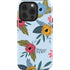 Blue Fall Flowers iPhone 15 Pro Impact Case