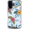 Blue Fall Flowers iPhone 16 Clear Case
