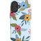 Blue Fall Flowers iPhone 16 Impact Case