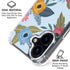 Blue Fall Flowers iPhone 16 Plus Clear Case