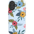 Blue Fall Flowers iPhone 16 Plus Magsafe Impact Case