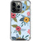 Blue Fall Flowers iPhone 16 Pro Clear Case