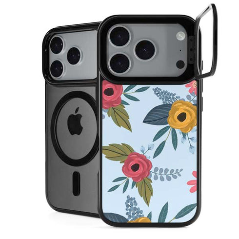 Blue Fall Flowers iPhone 18 Pro Max Kickstand Case