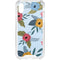Blue Fall Flowers iPhone XS Clear Case