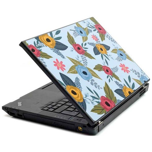 Blue Fall Flowers Lenovo T420 Skin