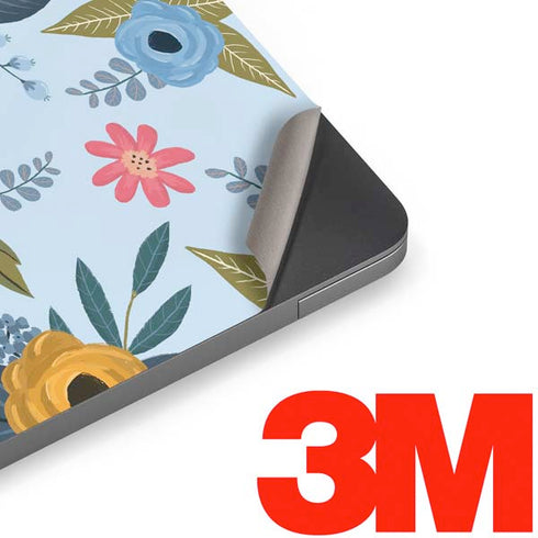 Blue Fall Flowers Apple MacBook Air Skin