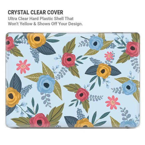 Blue Fall Flowers MacBook Pro 14in (2021-24) Case plus Skin