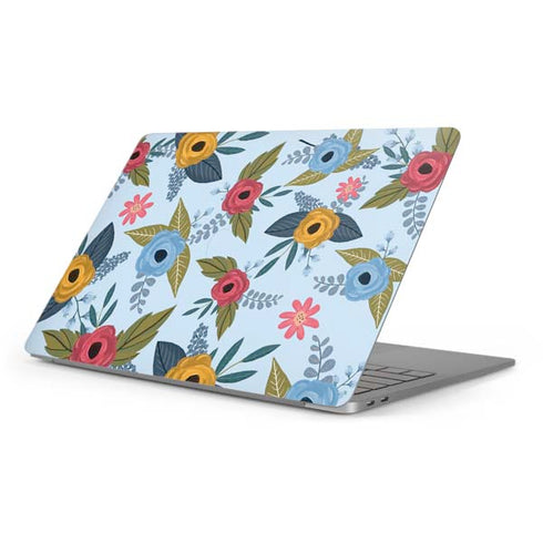 Blue Fall Flowers Apple MacBook Pro 16-inch Skin