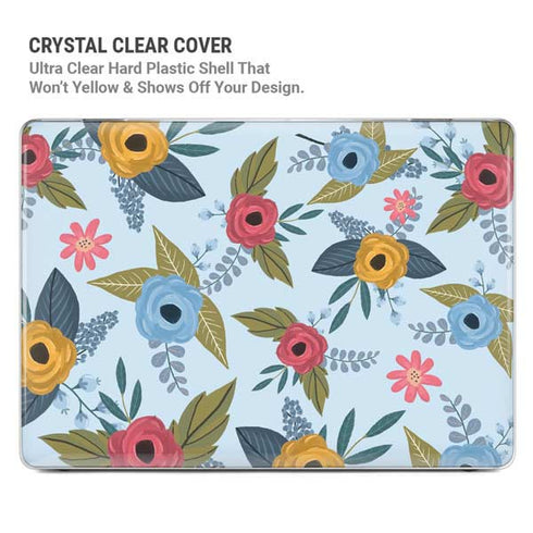 Blue Fall Flowers MacBook Cases