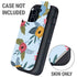 Blue Fall Flowers Otterbox Defender iPhone Skin