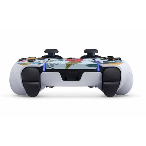 Blue Fall Flowers PS5 DualSense Edge Pro Controller Skin