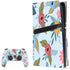 Blue Fall Flowers PS5 Pro Disk Bundle Skin