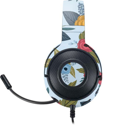 Blue Fall Flowers Razer Kraken X Skin