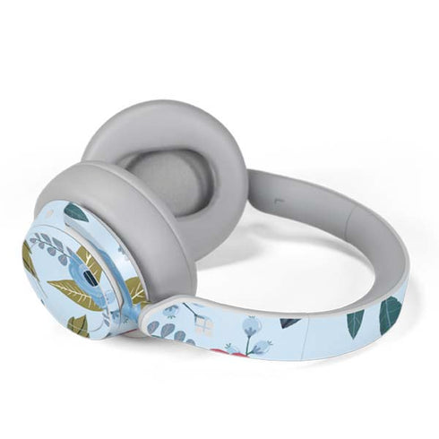 Blue Fall Flowers Surface Headphones Skin