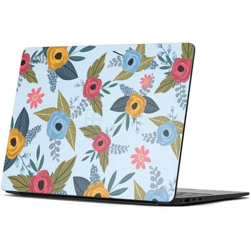 Blue Fall Flowers Surface Laptop 7 15in Skin