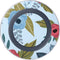 Blue Fall Flowers Wireless Charger Skin