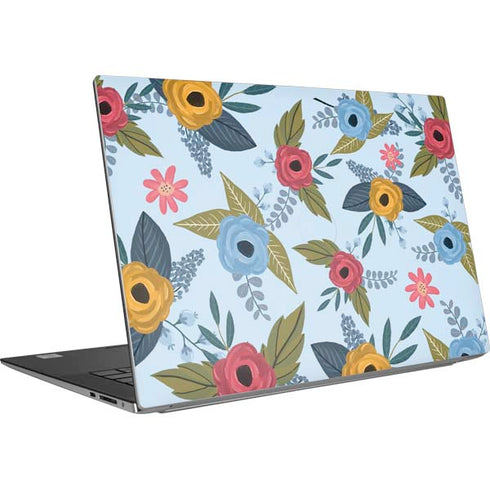 Blue Fall Flowers Dell XPS Skin