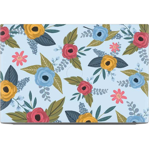 Blue Fall Flowers Dell XPS Skin