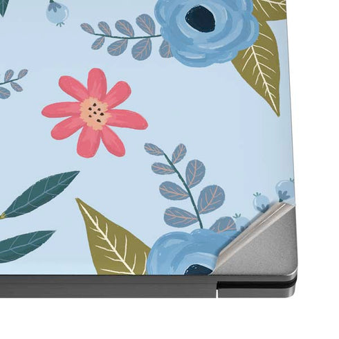 Blue Fall Flowers Dell XPS Skin