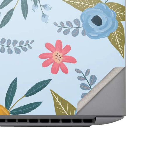 Blue Fall Flowers HP ZBook Fury 16 G10 Skin