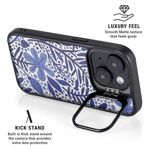 Blue Garden by Cat Coq iPhone 15 Kickstand Case