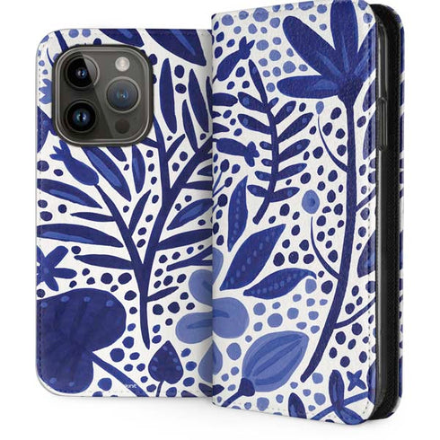 Blue Garden by Cat Coq iPhone 15 Pro Folio Case