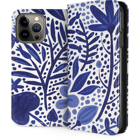 Blue Garden by Cat Coq iPhone 15 Pro Max Folio Case
