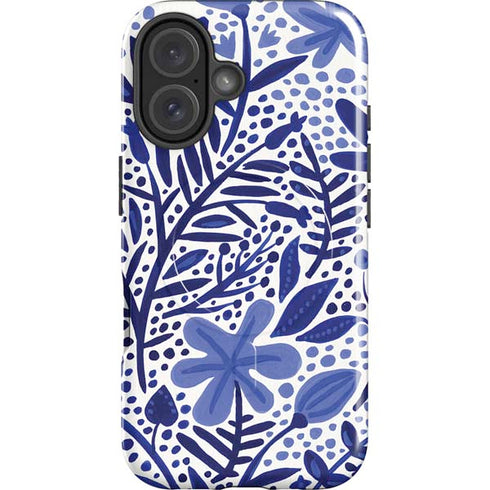 Blue Garden by Cat Coq iPhone 16 Magsafe Impact Case