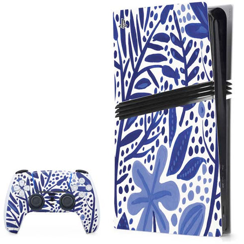 Blue Garden by Cat Coq PS5 Pro Bundle Skin