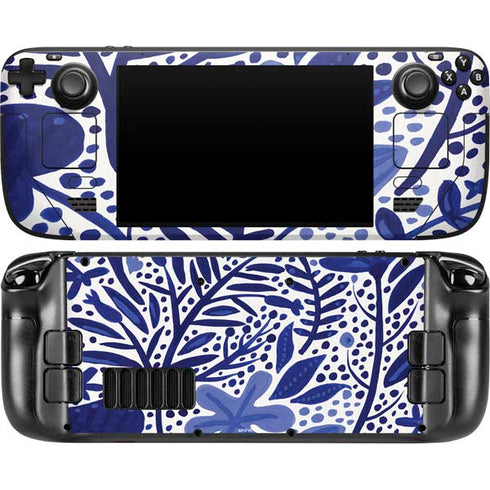 Blue Garden by Cat Coq Steam Deck Handheld Gaming Computer OLED Skin