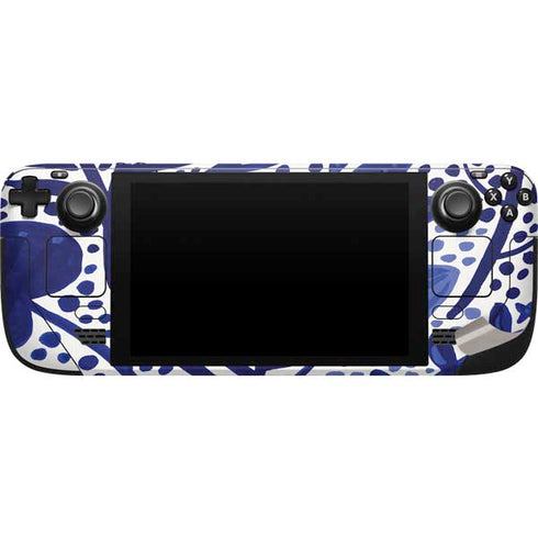 Cat Coq Blue Garden Steam Deck Handheld Gaming Computer Skin