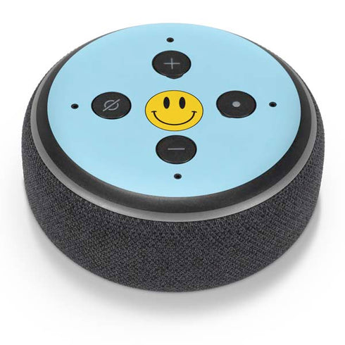 Blue Happy Face Amazon Echo Dot Skin