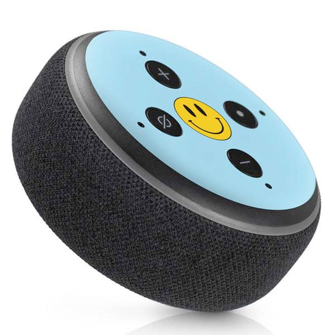 Blue Happy Face Amazon Echo Dot Skin