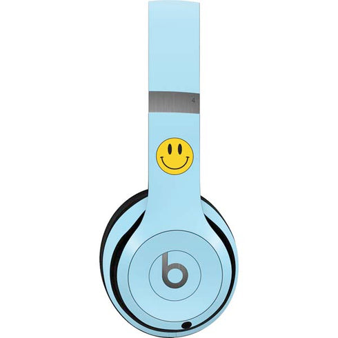 Blue Happy Face Beats Solo 4 Wireless Headphones Skin