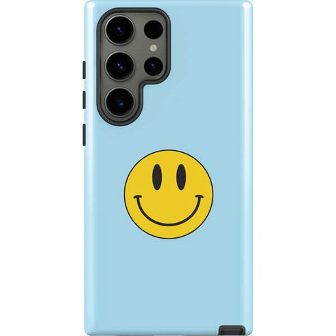 Blue Happy Face Galaxy S23 Ultra Pro Case