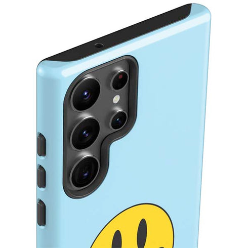 Blue Happy Face Galaxy S23 Ultra Pro Case