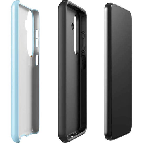 Blue Happy Face Galaxy S25 Impact Case