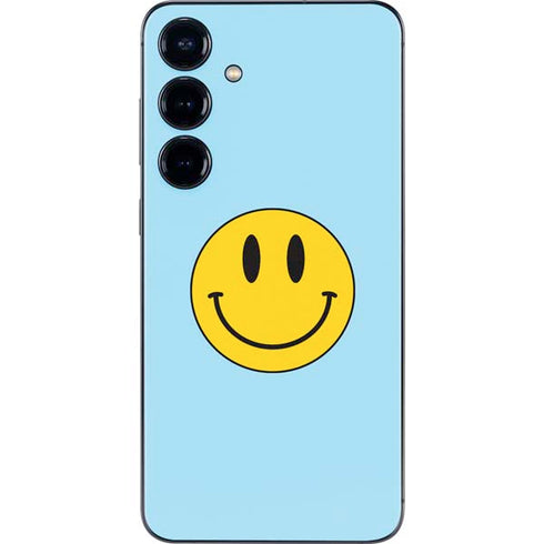Blue Happy Face Galaxy S24 Skin