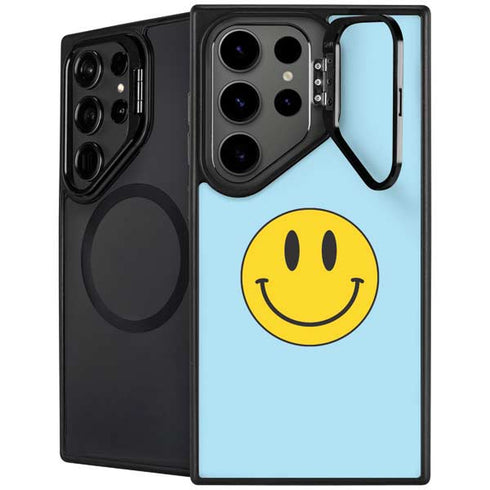Blue Happy Face Galaxy S25 Ultra Kickstand Case