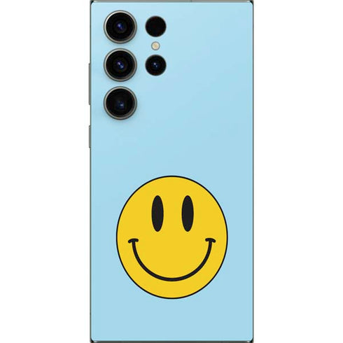 Blue Happy Face Galaxy S25 Ultra Skin