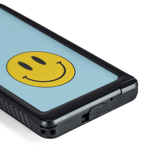 Blue Happy Face Galaxy S24 Ultra Waterproof Case
