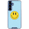 Blue Happy Face Galaxy S25 Clear Case