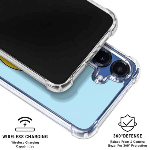 Blue Happy Face Galaxy S25 FE Clear Case