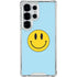 Blue Happy Face Galaxy S25 Ultra Clear Case
