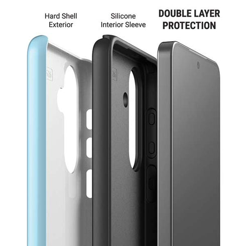 Blue Happy Face Galaxy S26 Impact Case