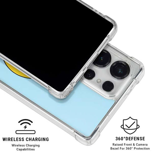 Blue Happy Face Galaxy S26 Ultra Clear Case