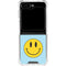 Blue Happy Face Galaxy Z Flip6 Clear Case