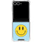 Blue Happy Face Galaxy Z Flip7 Clear Case