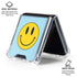 Blue Happy Face Galaxy Z Flip7 Clear Case